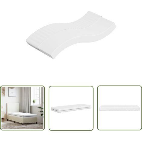 The Living Store Matelas en mousse moyennement doux 90x200 cm - Matelas Mousse - Matelas Confort - Matelas Livraison Rapide - Matelas Bon Marché - Matelas Single (1/5)