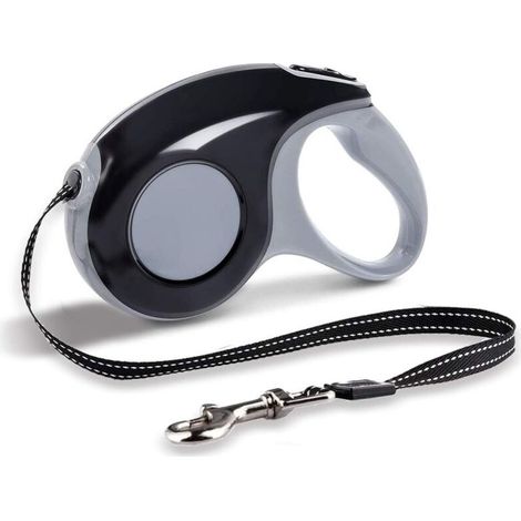 Lntyq Laisses Rétractables pour Chiens,Laisse Chat,Corde de Traction télescopique, Laisse Enrouleur pour Petit Chat chien5M, Maximum 15kg (Noir) (1/5)
