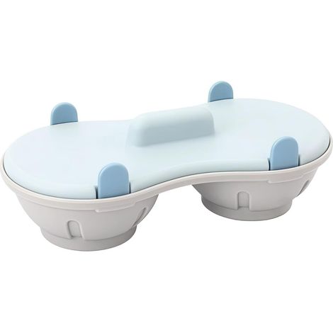 Cuiseur à œufs pochés pour micro-ondes avec double bol – Panier vapeur pour œufs compatible avec les aliments, facile à démonter, idéal pour préparer un petit-déjeuner sans effort. (1/5)