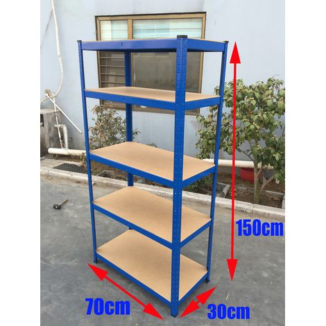 Shelving Racking Unit Wide Standing Strong 5 Tier Shelf Boltless Office Kitchen (1/5)