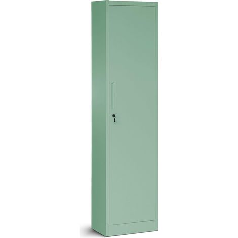 Armoire de Bureau Métallique C001A 4 Etagères Tôle d'acier Portes Battantes Verrouillable 185 cm x 45 cm x 40 cm Vert Pastel (1/5)