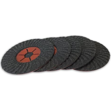Lot de 5 disques abrasif 125 mm semi rigide flexible grain 60 (1/4)