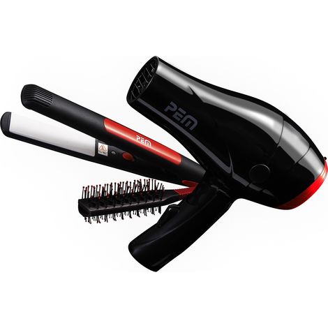Set de voyage - Sèche cheveux + Lisseur + Brosse à cheveux deux sens