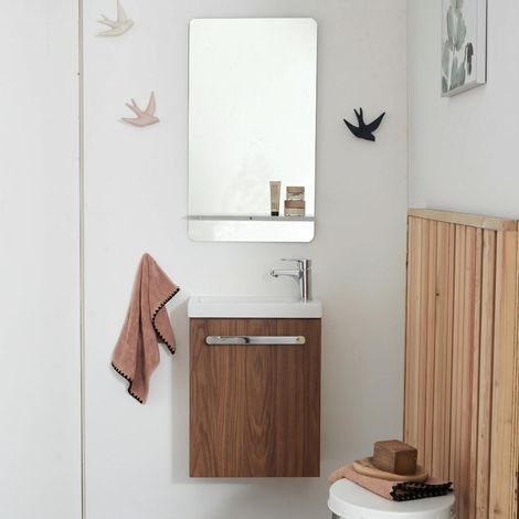 Ensemble lave-mains suspendu NEVADA avec robinet et miroir