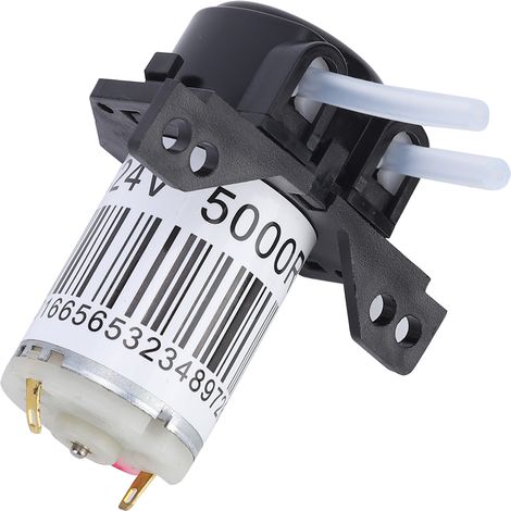 Micropompa peristaltica ad angolo retto autoadescante – tubo in silicone – sperimentale – 24V