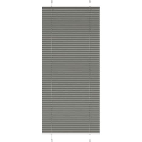 Plissee Anthrazit 95x200 cm Stoffbreite 94,4 cm Polyester