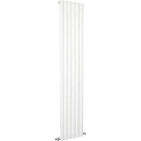 SKY Bathroom Oval Column Radiator Vertical 1800x354mm Single White