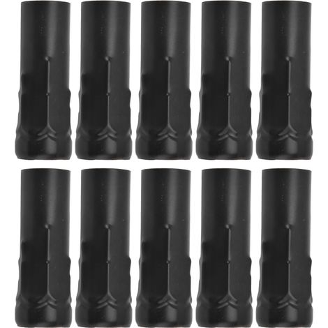 Tube métallique E14 pour support de lampe à bougie, accessoires d'éclairage de Base 25x80mm noir 10 pièces