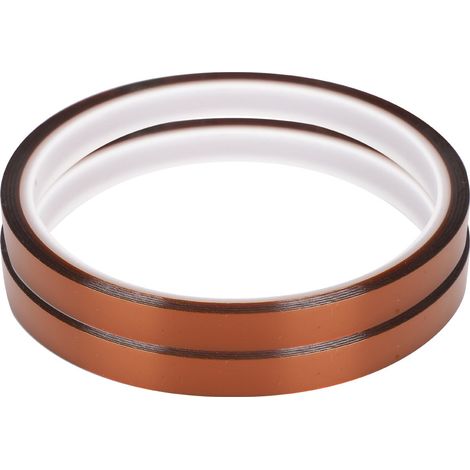 Stück hochtemperaturbeständiges Polyimid-Klebeband, 33 m, gelbbraun, 8 mm (1/5)