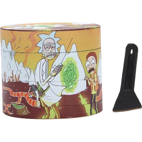 Moulin à Herbes 4 Étages en Alliage de Zinc avec Motif Imprimé Cartoon Personnalisé (1/5)