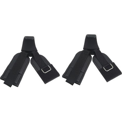 Lot de 2 sangles de levage de poignet antidérapantes pour exercices d'haltérophilie (1/4)