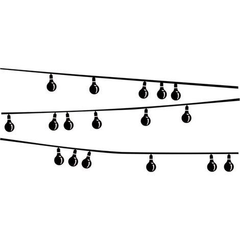 Autocollant mural vinyle ampoule pour chambre bébé salon chambre à coucher déco murale maison 100x43cm noir