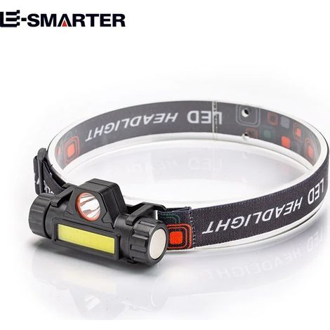 Lampe frontale - Lampe torche - Rechargeable - Bandeau - Extérieur - Étanche - Camping - Pêche - Avec aimant (1/5)