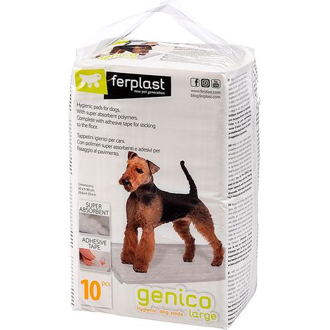 Ferplast GENICO LARGE Tappetini igienici per cani in materiale super assorbente. Misura Large.. Variante GENICO LARGE - Misure: 60 x h 90 cm - (1/3)