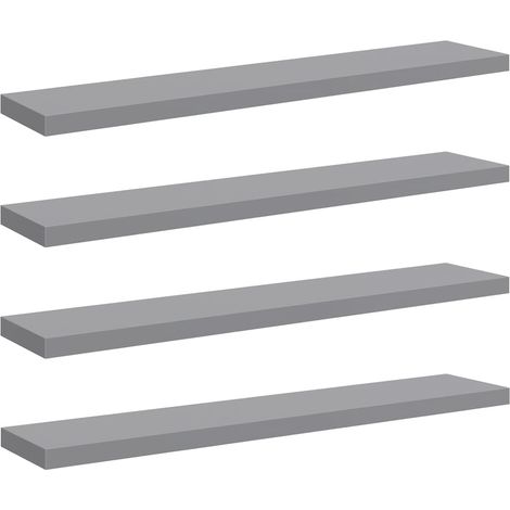 Maison Exclusive - Schwebende Wandregale 4 Stk. Grau 120x23,5x3,8