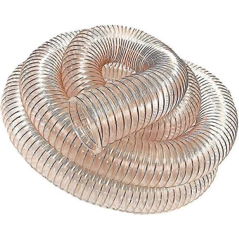 Tuyau d'aspiration de poussière transparent en polyuréthane (PU), diamètre intérieur 25 mm, longueur 1 m. (1/5)