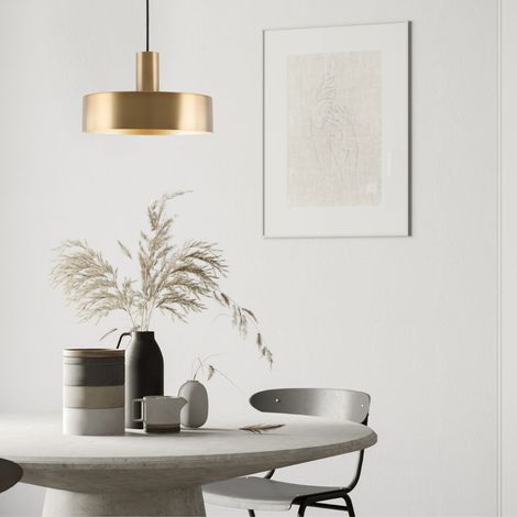 Lampada a sospensione in metallo dorato 1xE27 Serantes
