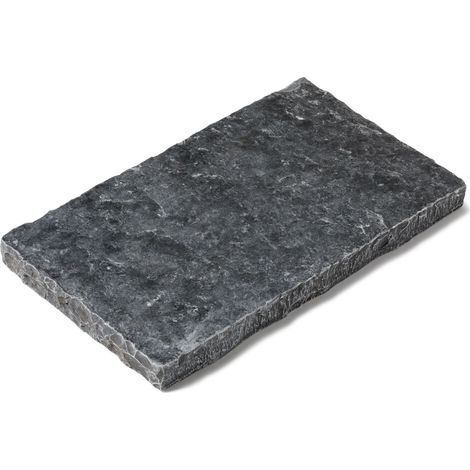 Couvertine murale en pierre naturelle – Dimensions 50x30x4 cm – Couleur noir-gris – Pour aménagement extérieur durable (1/5)