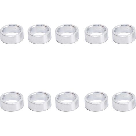Lot de 10 entretoises rondes non filetées en alliage d'aluminium, diamètre extérieur 10 mm x 4 mm