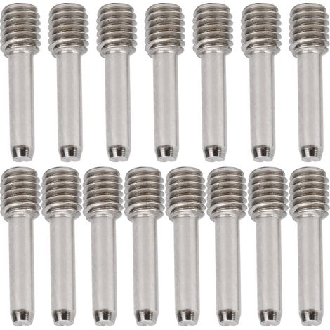 15-teiliges Set M4-Sechskantschrauben, Edelstahl, kopflos, für RC-Car-Modelle, Silber, 15,4 mm (1/5)