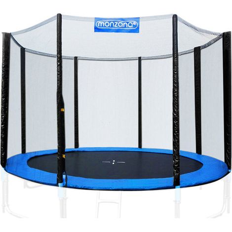 [JAMAIS UTILISÉ]Sicherheitsnetz für runde Trampoline mit 305 cm Durchmesser – UV- und witterungsbeständig – Sicherer Reißverschlusseingang – Befestigung mit Karabinerhaken