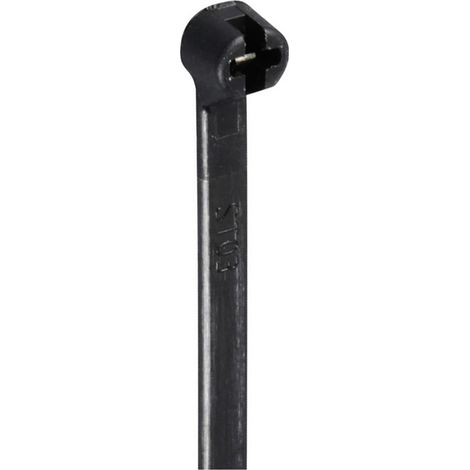 TRU COMPONENTS TC-12814140 Kabelbinder 140 mm 3.6 mm Schwarz mit Metallzunge, UV-Witterungsstabil 1 (1/2)