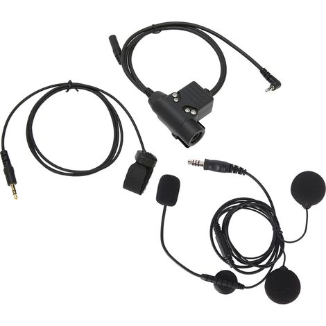 Adaptateur PTT (Push-to-Talk) pour casque audio, compatible avec les radios bidirectionnelles Xiaomi, les motos et les motoneiges. (1/5)