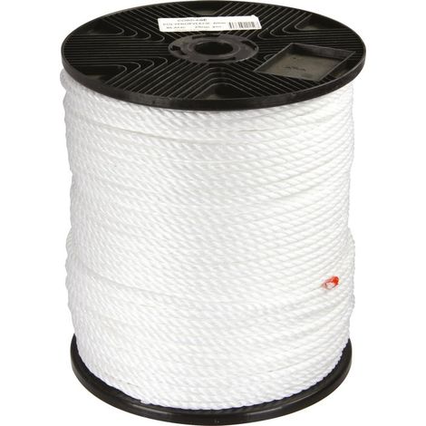 Cordage polypropylène Corderies Tournonaises - 3 torons - Longueur 250 m - Diamètre 6 mm (1/6)