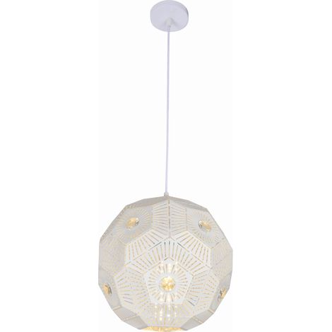 Lampada a sospensione Candellux Euphoria bianca Ø30 E27 (1/2)