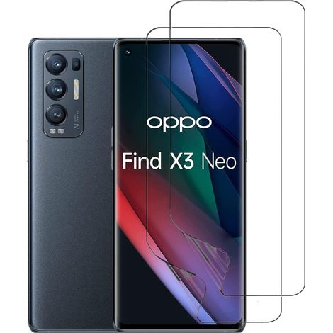 2 pièces protecteur d'écran Flexible pour Oppo Find X3 Neo 5G (6.55"), 3D Film Hydrogel TPU Transparent Empreinte Digitale Débloqué (1/5)
