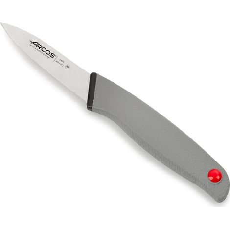 Arcos Serie Colour Proof - Spelucchino Coltello per sbucciare - Lama Acciaio Inossidabile Nitrum 80 mm - Manico Polipropilene Coperto da Elastomer Colore Nero (1/5)