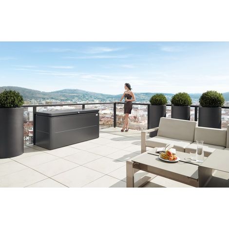 ARCON BAUL METALICO BIOHORT LOUNGEBOX 200 COLOR GRIS OSCURO METALIZADO (1/6)