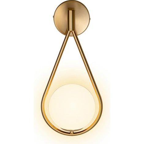 LED Doré Applique Murale Ajustable D'angle Installer Moderne D'intérieur Industriels Rétro Lampe Murale, éLégante Verre Boule Ronde Abat-Jour Lampe De Mur Métal Salon Couloir E27 Luminaire Mural MOONS (1/3)