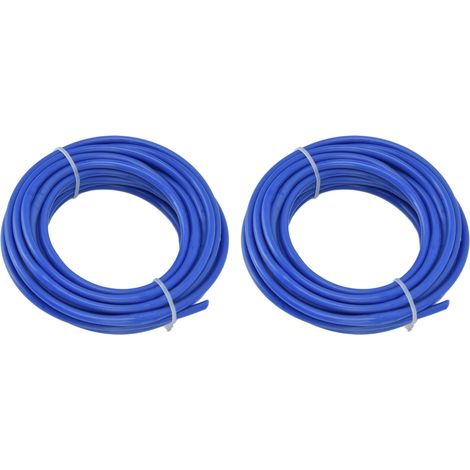 Lot de 2 fils de coupe-bordures ronds en nylon bleu de 4 mm de diamètre, accessoires pour tondeuses Husqvarna, 5 m / 16,4 pi (1/5)