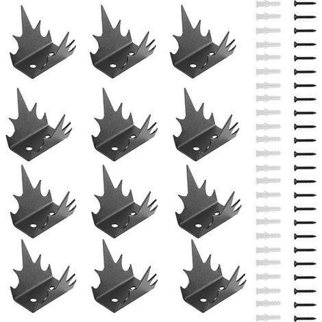 (12 Pièces) Pic Anti Pigeon en Acier au Carbone, Pique Anti Pigeon pour Balcon Repulsif Pigeon Pics de Sécurité pour Clôture Anti Intrusion en Métal Pique Anti Pigeon pour Balcon, Toit, Jardin (1/5)