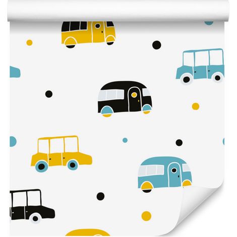 Papel pintado de coches coloridos para salón y dormitorio, 50x1000 cm (1/5)