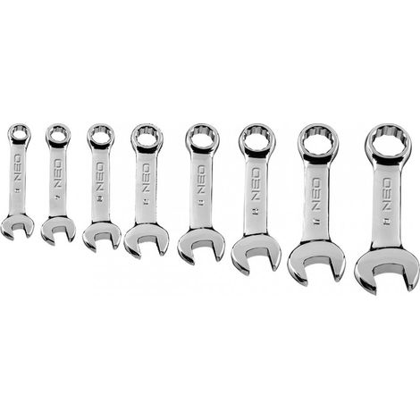 SET CHIAVI NANE COMBINATE - 8pz - 8-19mm - PROFESSIONALI NEO TOOLS (1/5)