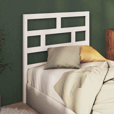 vidaXL Cabecero de cama madera maciza de pino blanco 96x4x100 cm (1/5)