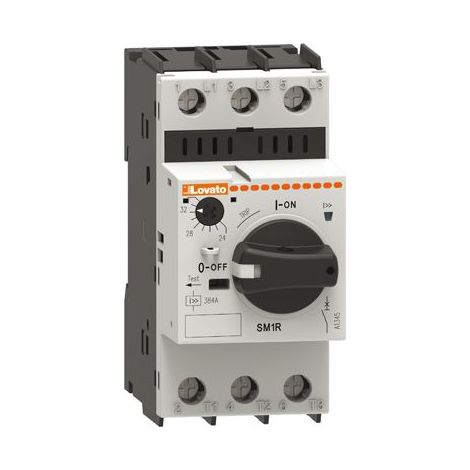 Interruptor automático de motor con perilla 0,18 kW a 400 VCA 0,4-0,63 A 100 kA SM1R0063 (1/2)