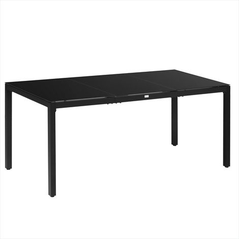 Table de jardin rectangulaire en verre pour 8 personnes aluminium (1/5)