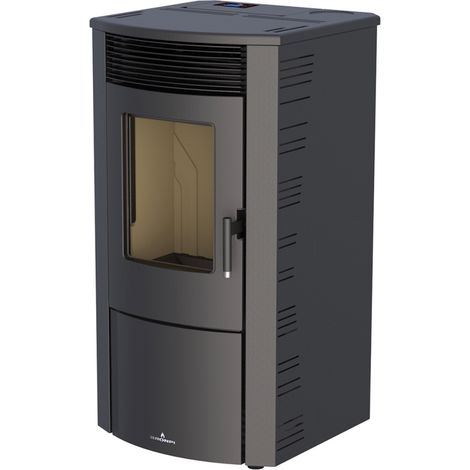 Poêle à pellet 11kW - Abril Extra Noir - Sans (1/3)
