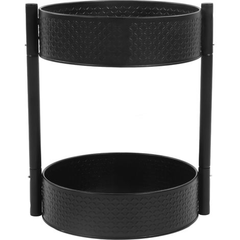 Étagère à épices rotative 360°, double étage multifonction pour comptoir de cuisine, rangement d'épices pivotant (1/5)