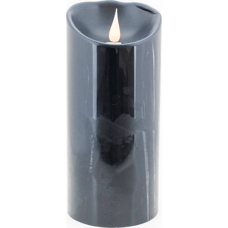 Vela Negra LED con Llama Oscilante