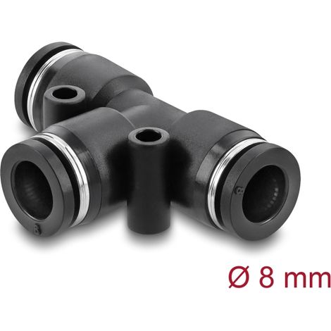 Pneumatik Steckverbinder 8 mm mit zwei Befestigungslöchern T-Form