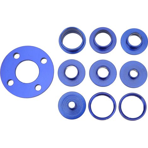 Lot de 10 guides de défonceuse en alliage d'aluminium haute résistance, bagues de gabarit pour fraise à bois, ensemble de douilles de guidage. (1/5)