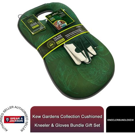 Spear & Jackson Kew Gardens Kneeler & Gloves Bundle Gift Set - Cushioned Comfort (1/3)