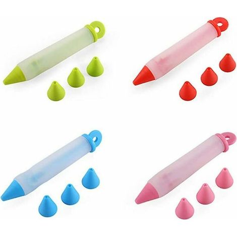4pcs Silicone Food Writing Pen Diy Decorating Pen Compatible With Cake Cookie (1/5)