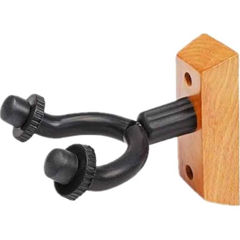 MINKUROW Supporto Per Gancio Per Chitarra, Staffa Per Gancio Per Montaggio A Parete Per Chitarra Per Basso Elettrico Ukulele Per Chitarra Acustica, Naturale (1/4)
