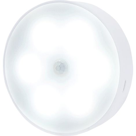 Luz nocturna recargable con sensor de movimiento, lámpara LED blanca cálida, luz magnética para armario, dormitorio, cocina, escaleras, pasillo. (1/5)