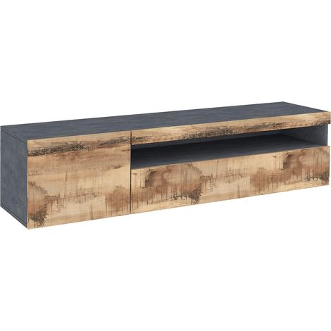 Mobile TV 2 Ante 154,9x40x36,5 cm Daiquiri Ardesia e Acero Pereira (1/4)